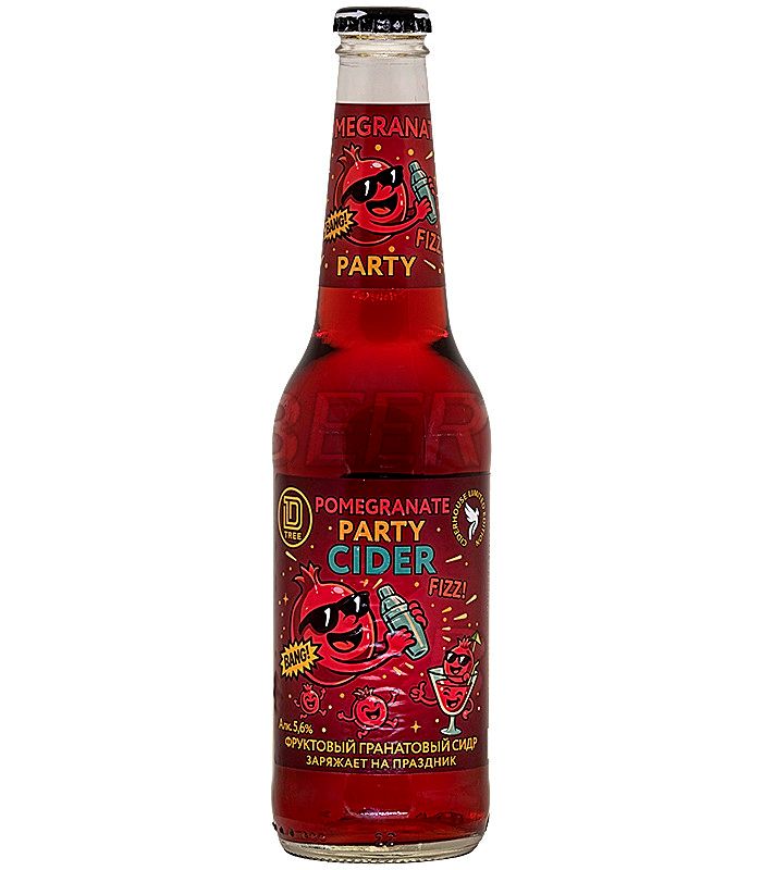 Дабл Три Вечеринка Гранат/Double Tree Party Pomegranate Cider 0,4л.*12