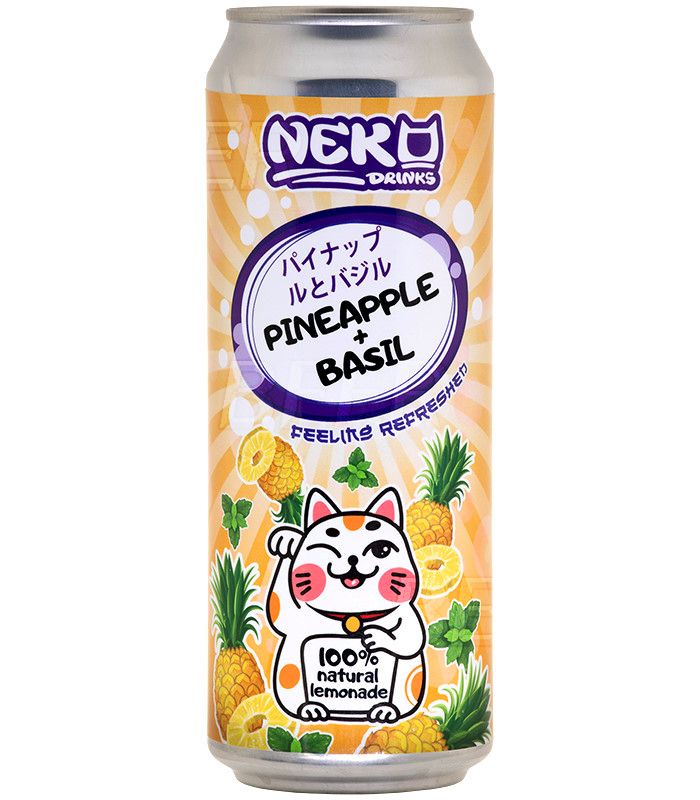 Неко Дринкс Лимонад Ананас Базилик/Neko Drinks Pineapple+Basil  Б/А 0,45л.*20