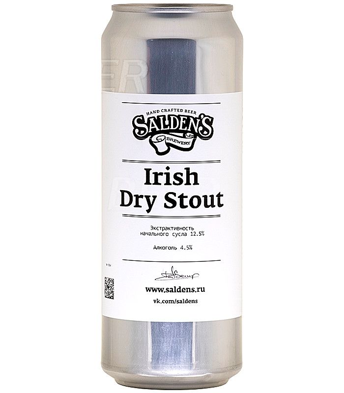 Салденс Сухой Ирландский стаут/Saldens Irish Dry Stout 0,45л.*20