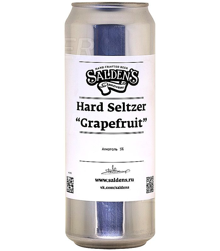 Салденс Хард Зельцер Грейпфрут/Saldens Hard Seltzer Grapefruit 0,45л.*12