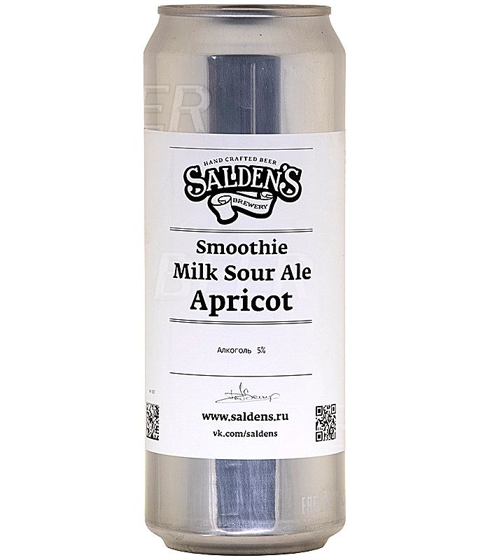 Салденс Смузи Молочный Саур эль Абрикос/Saldens Smothie Milk Sour ale Apricot 0,45л.*20