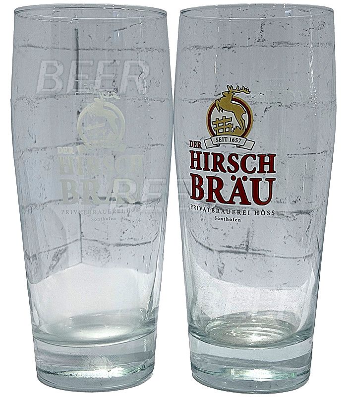 Стакан Хиршброй/Hirschbrau красный 0,5л.*6