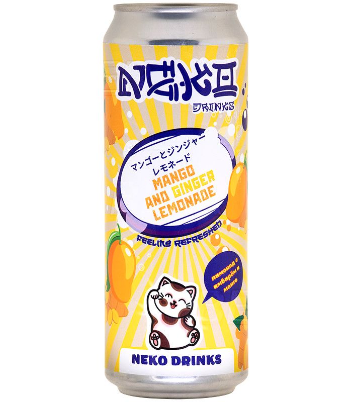 Неко Дринкс Лимонад Манго Имбирь/Neko Drinks Lemonade mango and ginger Б/А 0,45л.*20
