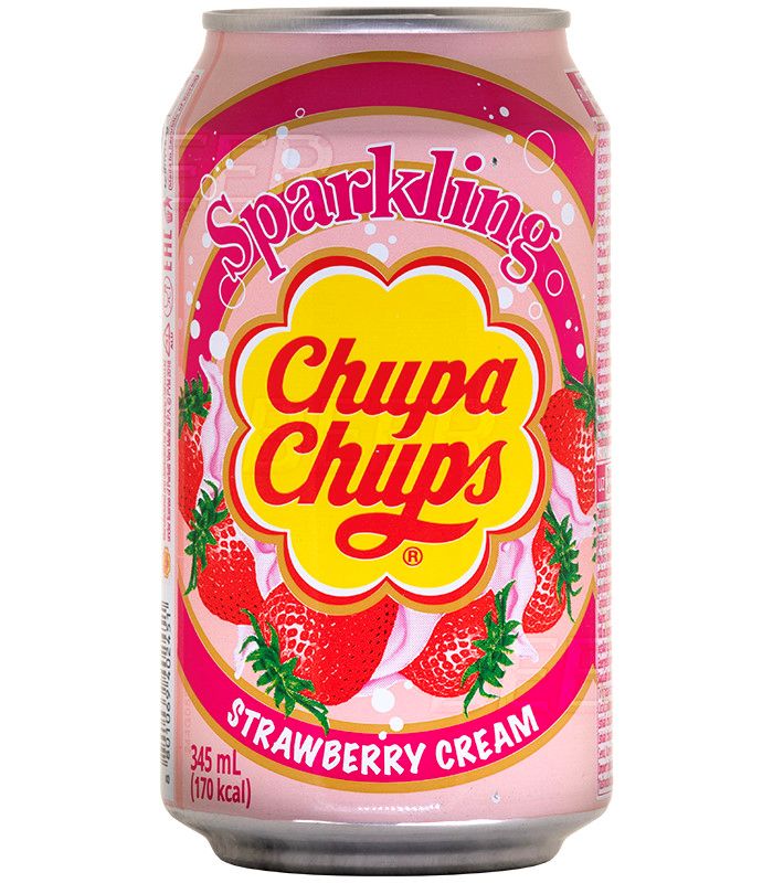 Чупа Чупс Клубничный Крем/Chupa Chups Strawberry Cream 0,345л.*24
