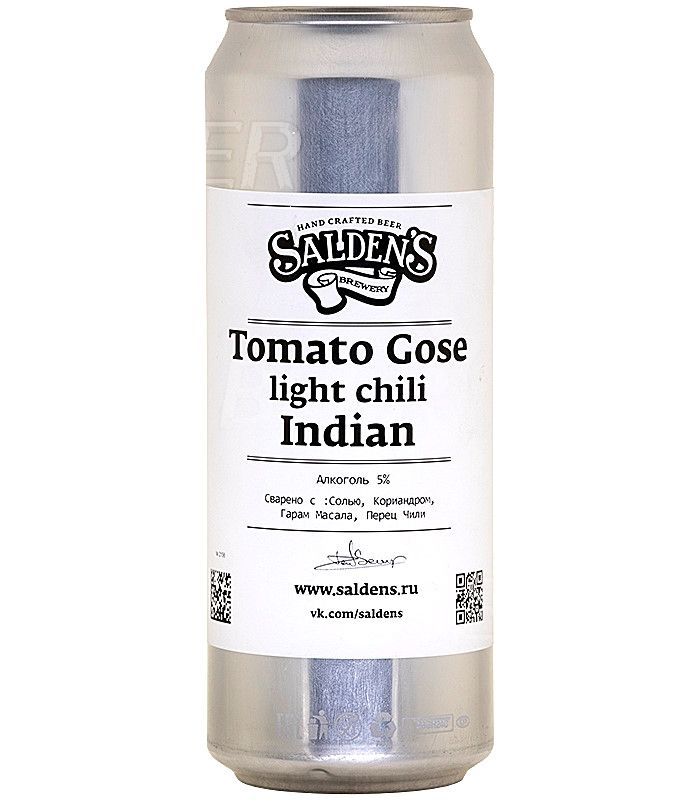 Салденс Томатный Гозе Средне острый Индия/Saldens Tomato Gose light chili Indian 0,45л.*20