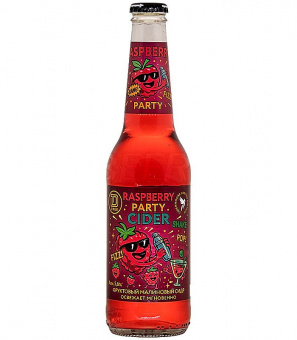 Дабл Три Вечеринка Малина/Double Tree Party Raspberry Cider 0,4л.*12