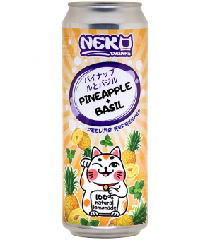 Неко Дринкс Лимонад Ананас Базилик/Neko Drinks Pineapple+Basil  Б/А 0,45л.*20