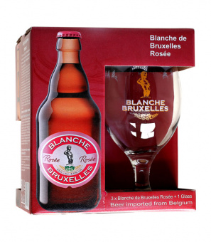 Бланш де Брюссель Роси/Blanche de Bruxelles Rosee (3бут*0,33л.+бокал)