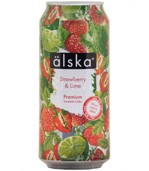 Эльска Клубника Лайм/Alska Strawberry & Lime 0,44л.*24
