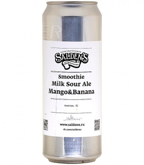Салденс Молочный смузиМанго Банан/saldesn Smoothie Milks sour ale Mango Banana 0,45л.*20