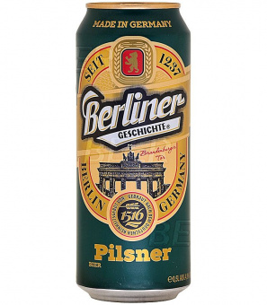 Берлинер Гешихте Пилснер/Berliner Gheschichte Pilsner  0,5л.*24