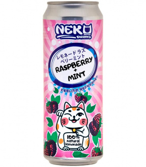 Неко Дринкс Лимонад Малина Мята/Neko Drinks Raspberry+Mint Б/А 0,45л.*20