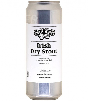 Салденс Сухой Ирландский стаут/Saldens Irish Dry Stout 0,45л.*20