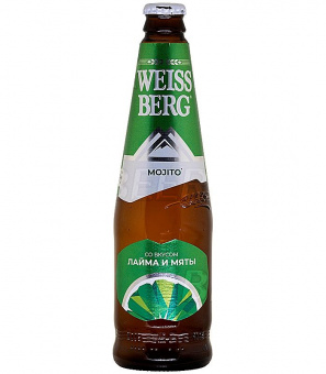 Бочкари Вайс Берг Лайм, мята/Weiss-Berg Mohito 0,44л.*12